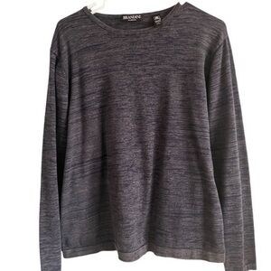 Brandini blue/gray heathered long sleeve shirt